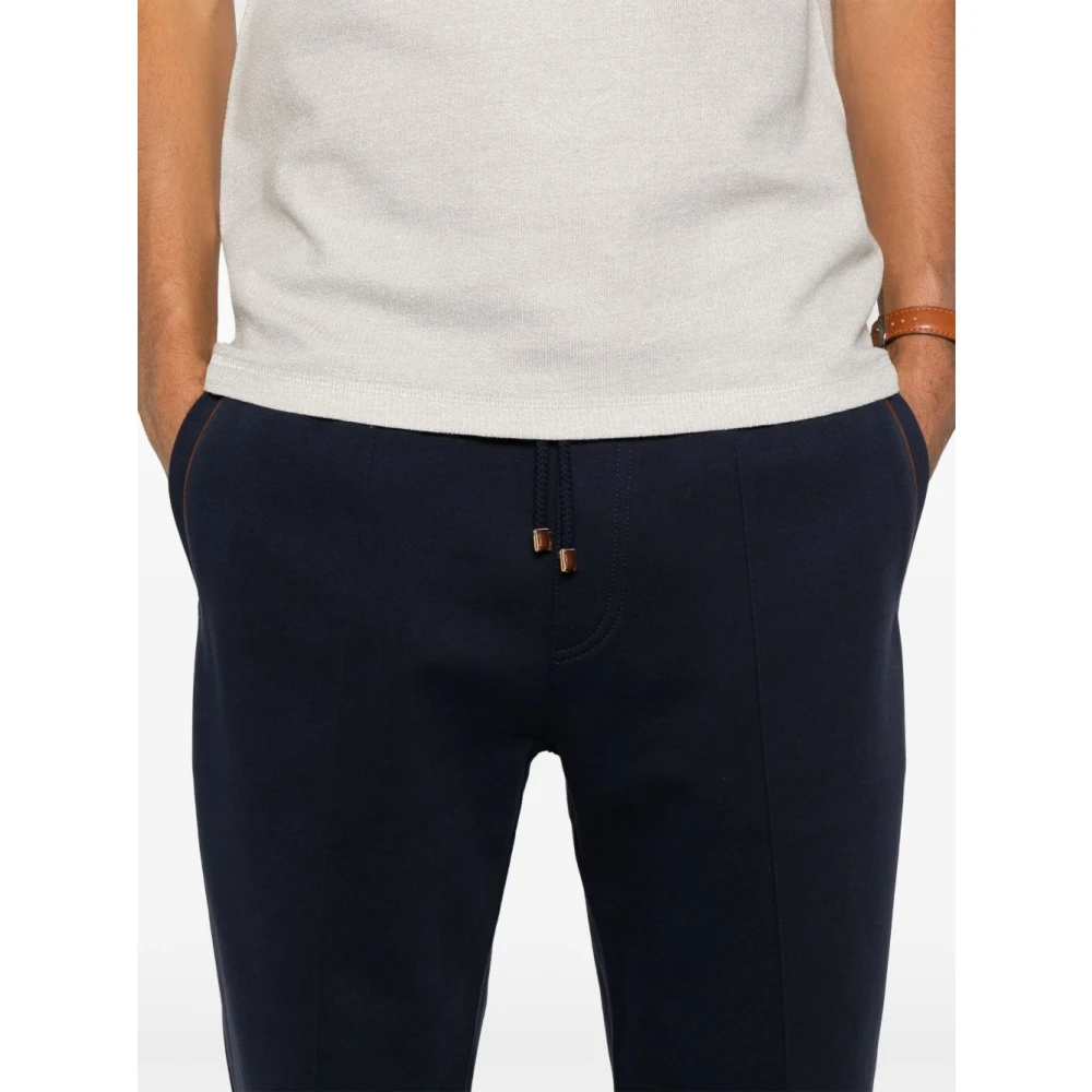 BRUNELLO CUCINELLI Blauwe Broek voor Mannen Blue Heren