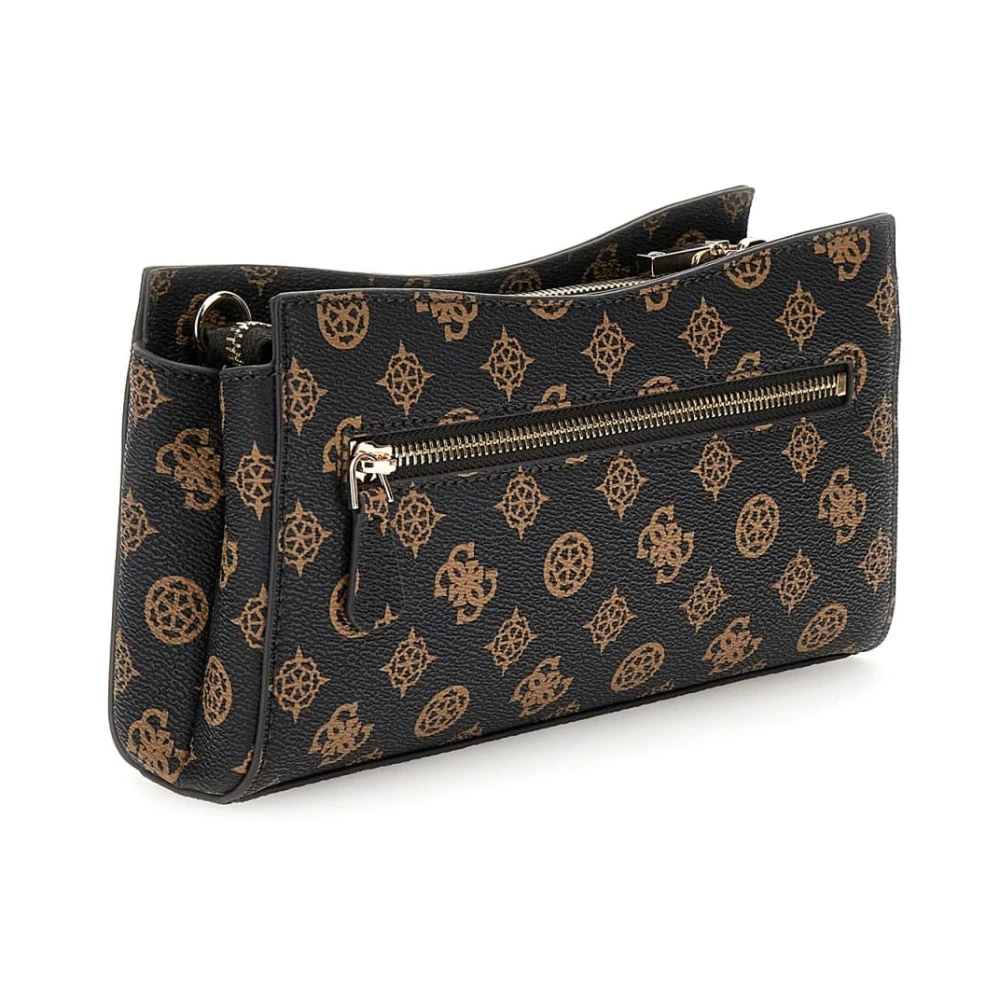 Guess Luxe Satchel Mocha Logo Tas Brown Dames
