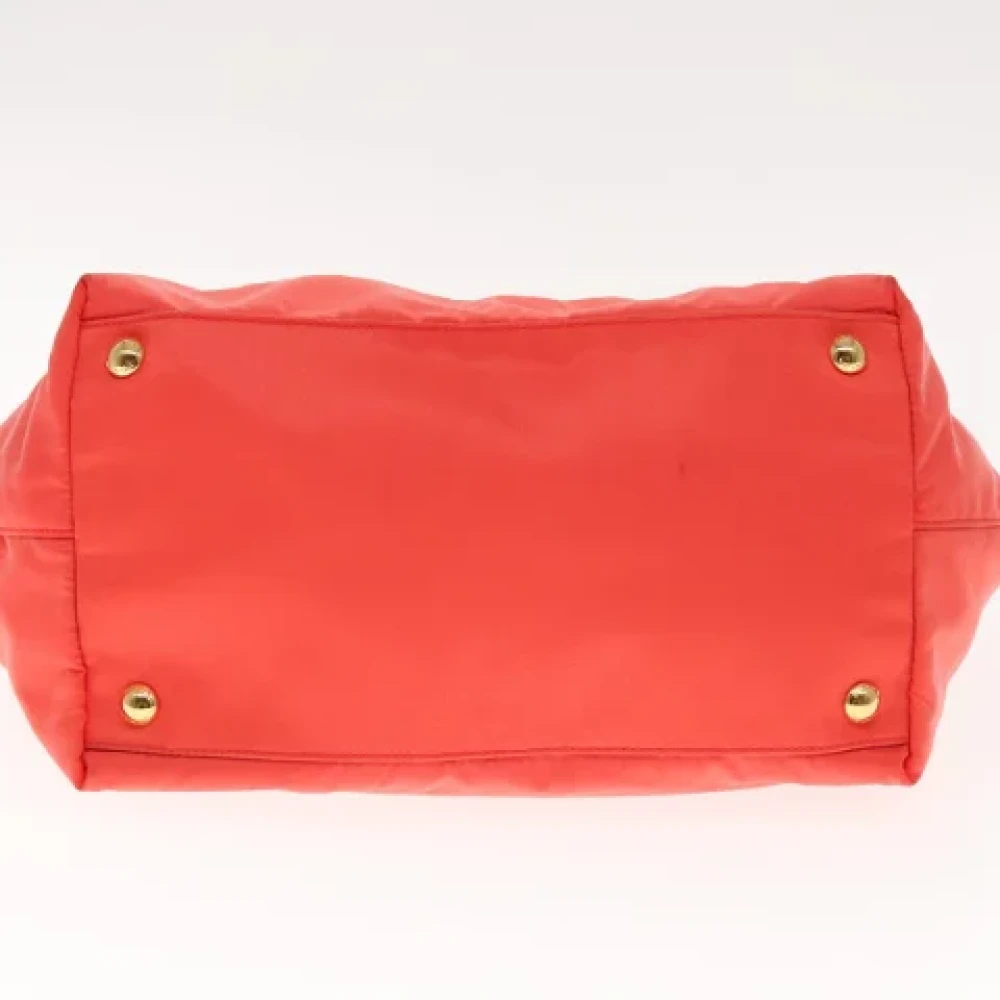 Prada Vintage Pre-owned Nylon handbags Red Dames