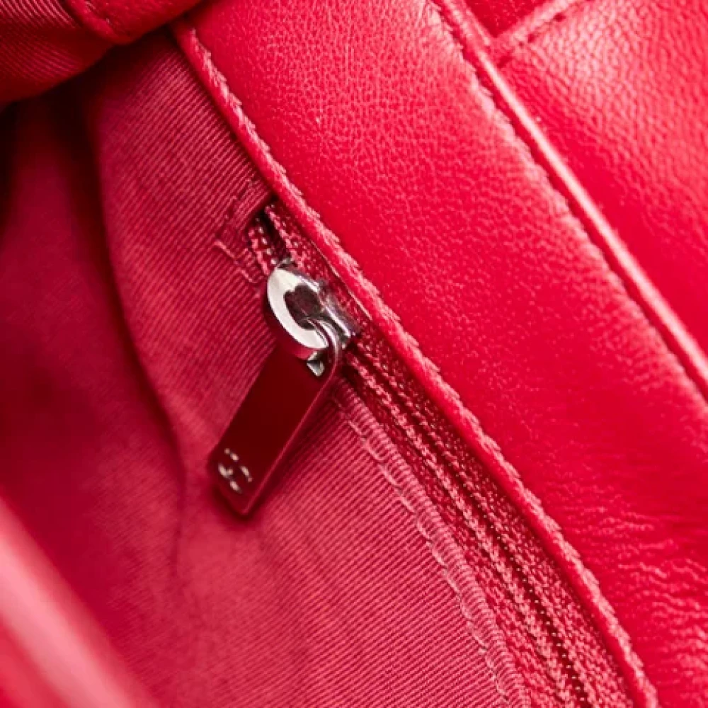 Chanel Vintage Pre-owned Leather shoulder-bags Red Dames