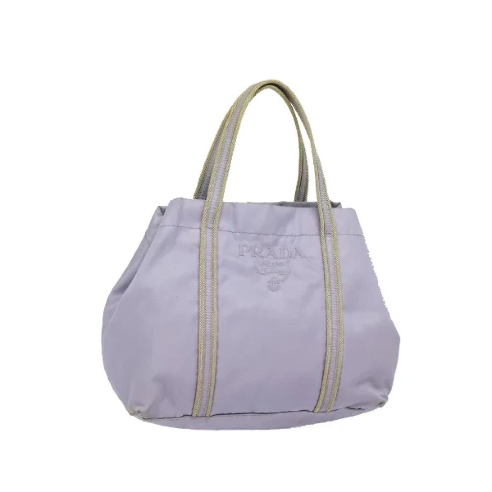 Prada Vintage Pre-owned Nylon handbags Purple Dames