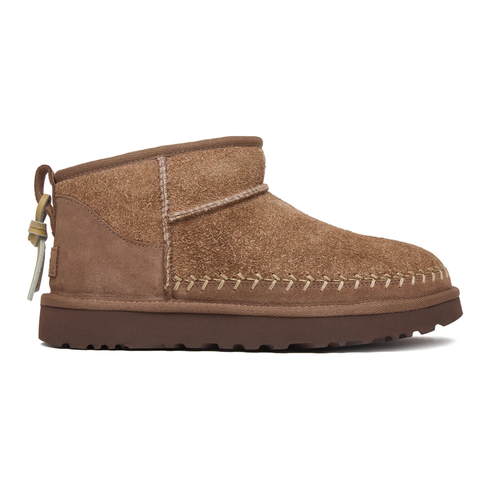 Ugg Beige Winter Boots, Female, 3 Uk, Classic Ultra Mini Biarritz