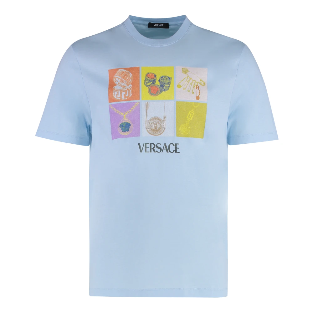 Versace - Tops > T-Shirts - Blue - Versace - Modalova