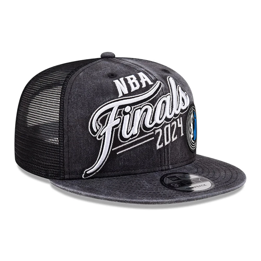 New era Zwarte Versleten Mavericks Nba24 Pet Black Heren