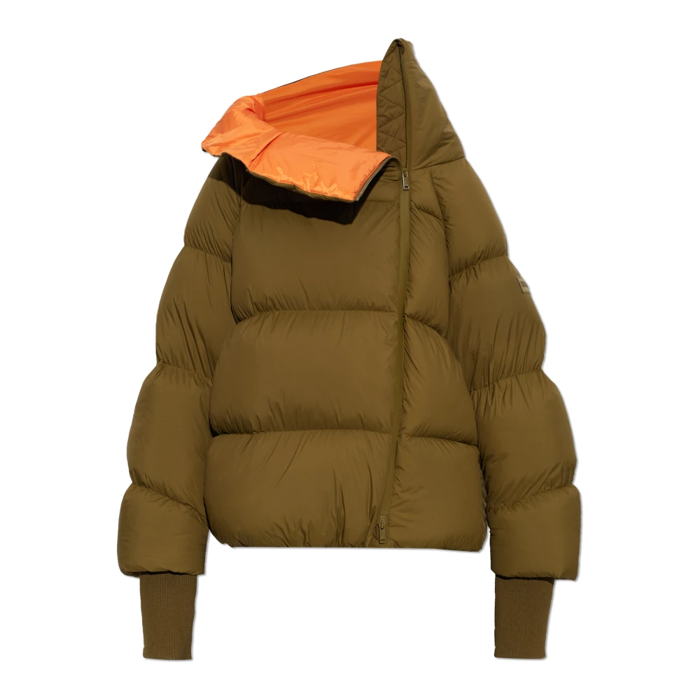 Ganni Future Nylon Quilt Puffer Jacket - Woman Jackets Olive Fr - 38 - Immagine 3