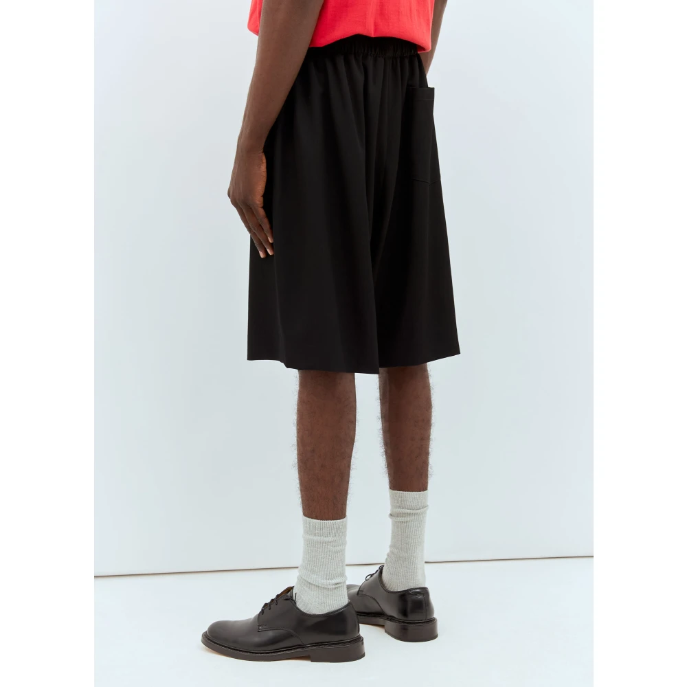 The Row Wollen Trekkoord Shorts Black Heren