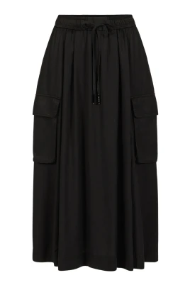 Relaxed Fit Midi Skirt