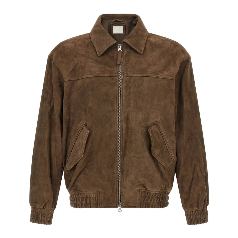 Dunst Men's Taupe Suede Bomber Jacket - Image 2