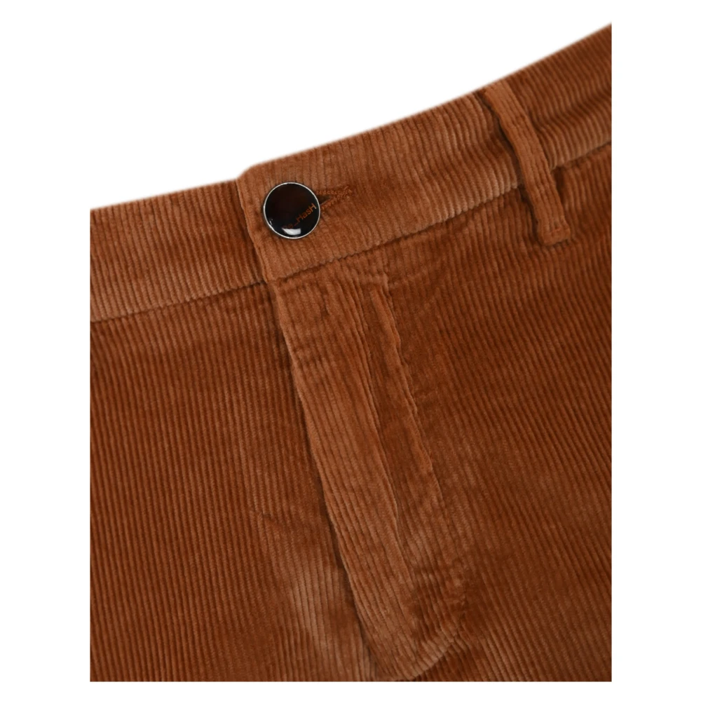 Re-Hash Fluwelen Herenbroek Slim Fit Mosterd Brown Heren