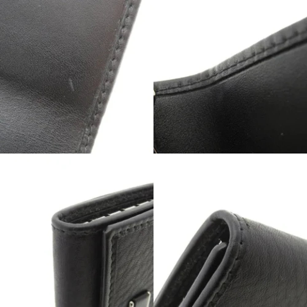 Gucci Vintage Pre-owned Leather key-holders Black Dames