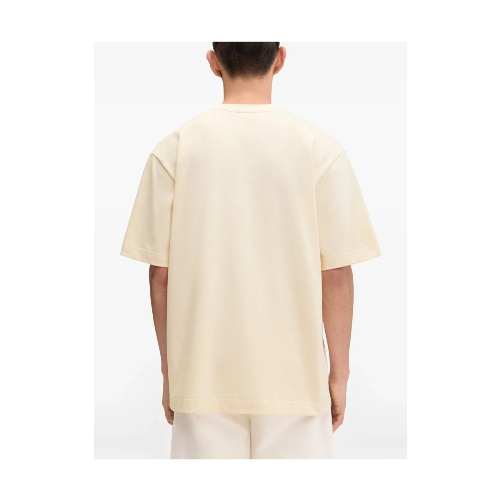 Jacquemus Off-White Crew Neck T-shirt Beige Heren