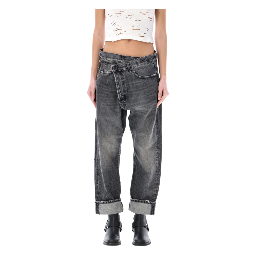 R13 Leyton Black Casual Jeans Black Dames