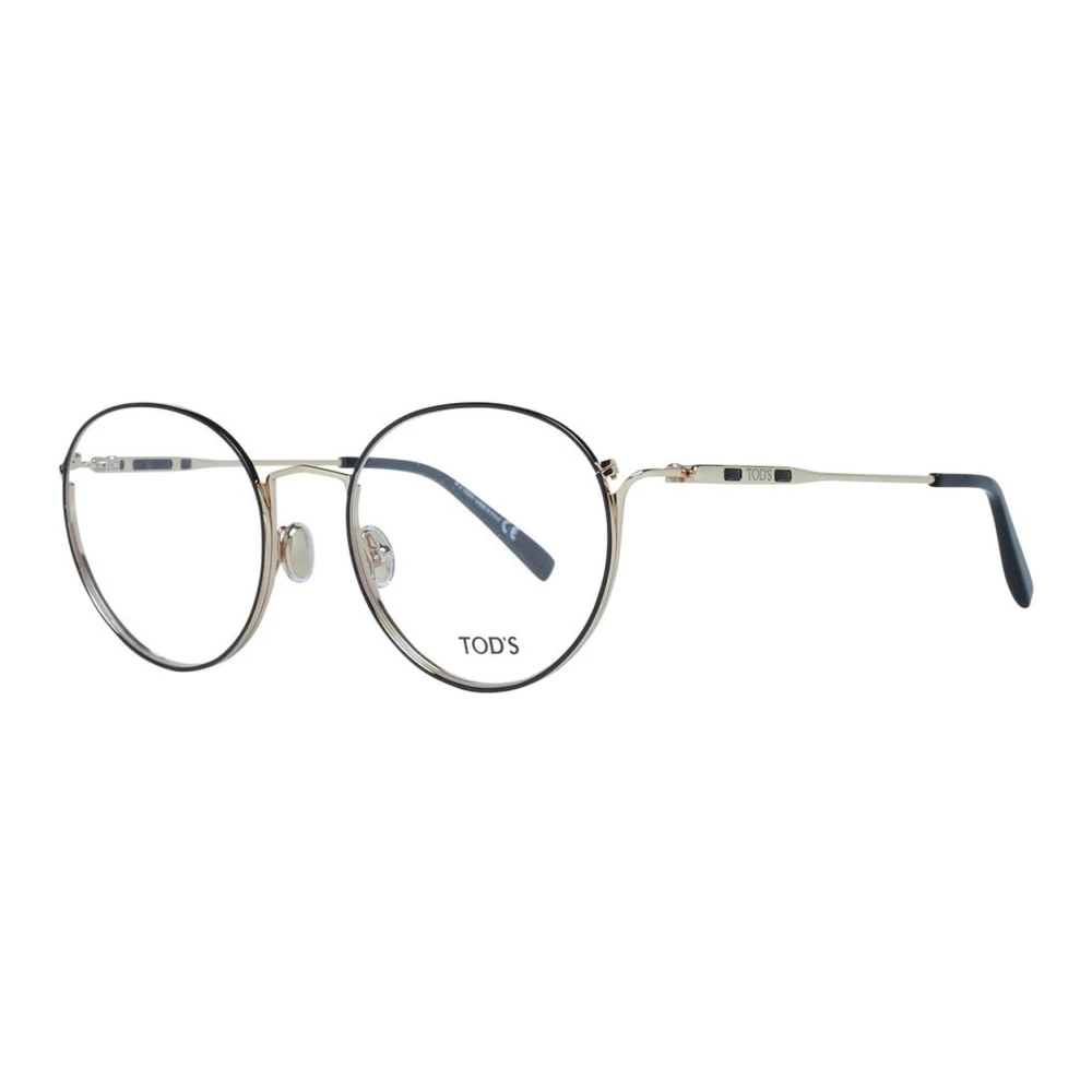 TOD'S Ronde Zwarte Metalen Bril Black Dames