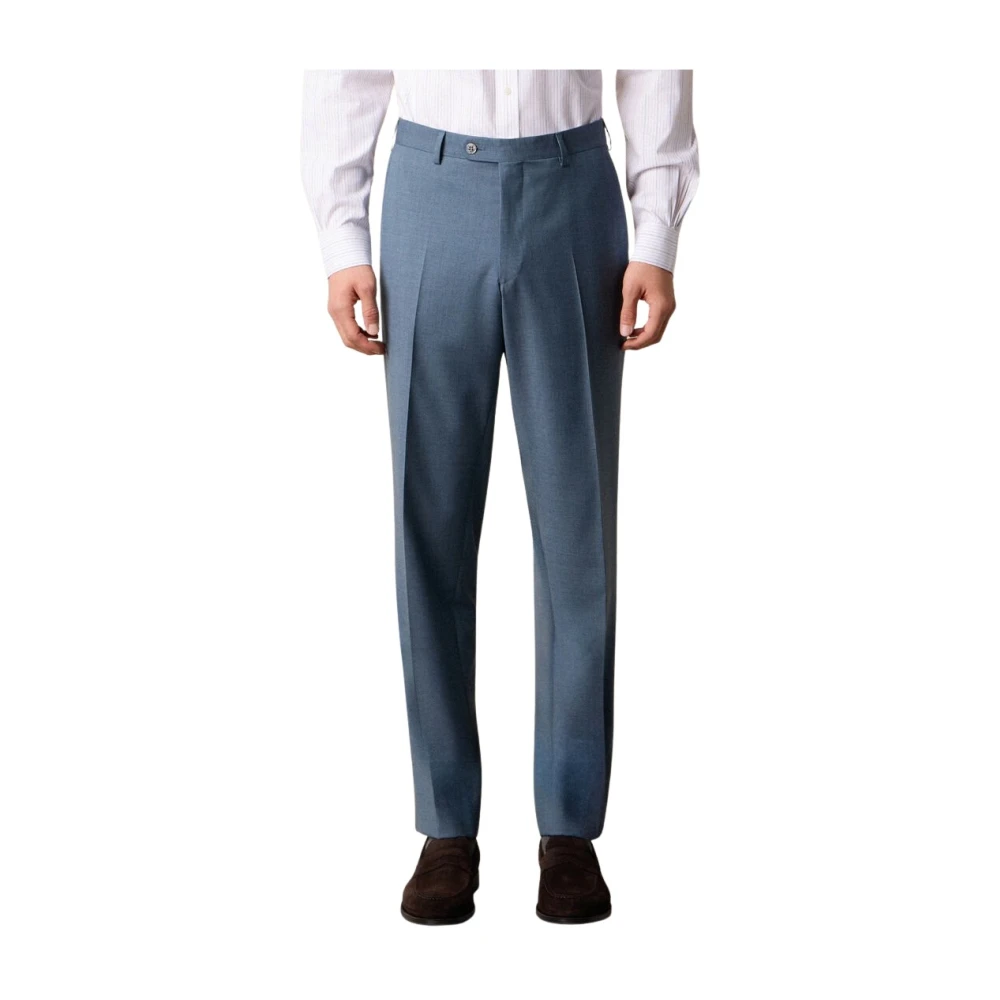 Brooks Brothers Blue Suit Trousers, Male, W42, Virgin Wool Plain Trousers