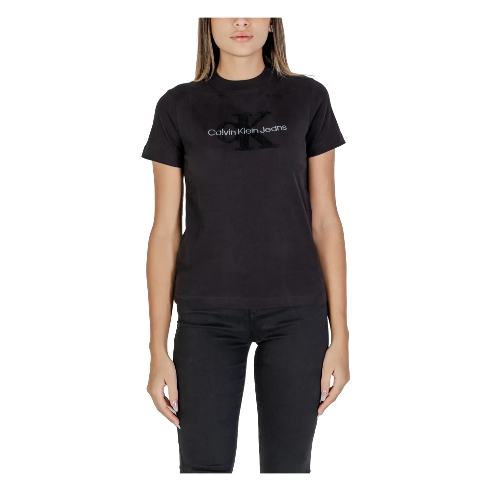Calvin Klein Jeans Herfst Winter Dames T-shirts Collectie Black Dames