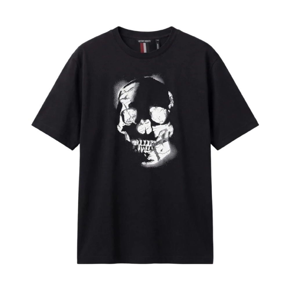 Antony Morato Men's Black Relaxed Fit Skull T-Shirt