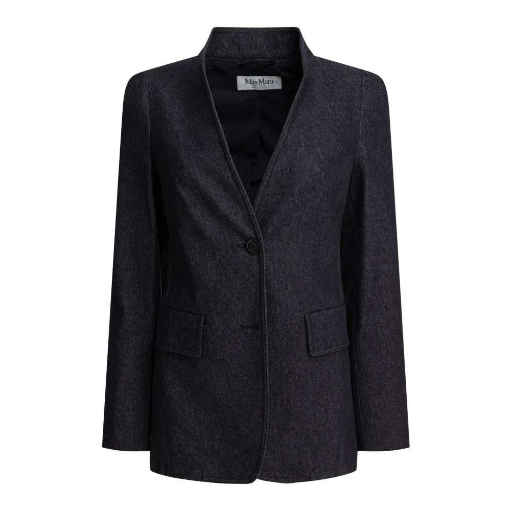 Max Mara - Baumwoll-Sakko Mit Einreiher - Jackets - Damen - Schwarzk - M - Bild 3