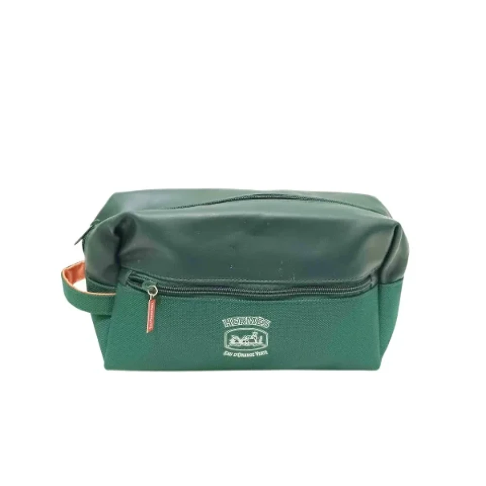 Hermès Vintage Pre-owned Canvas clutches Green Dames