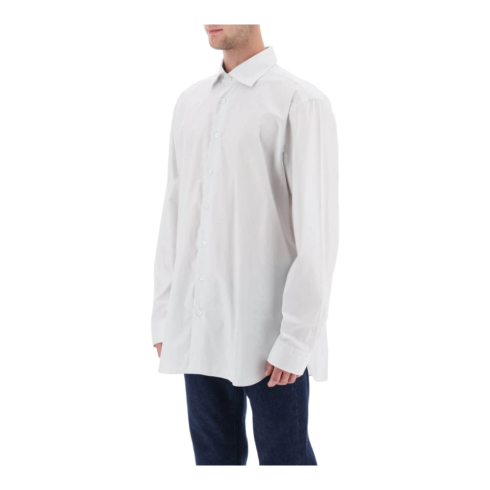 Raf Simons Bedrukt overhemd met achterwaartse opdruk White Heren