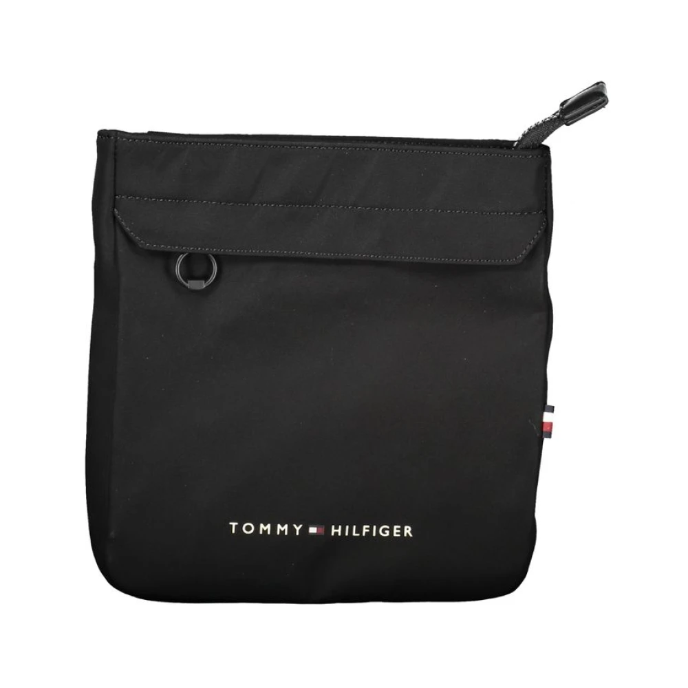 Tommy Hilfiger Zwarte Polyester Heren Schoudertas Black Heren
