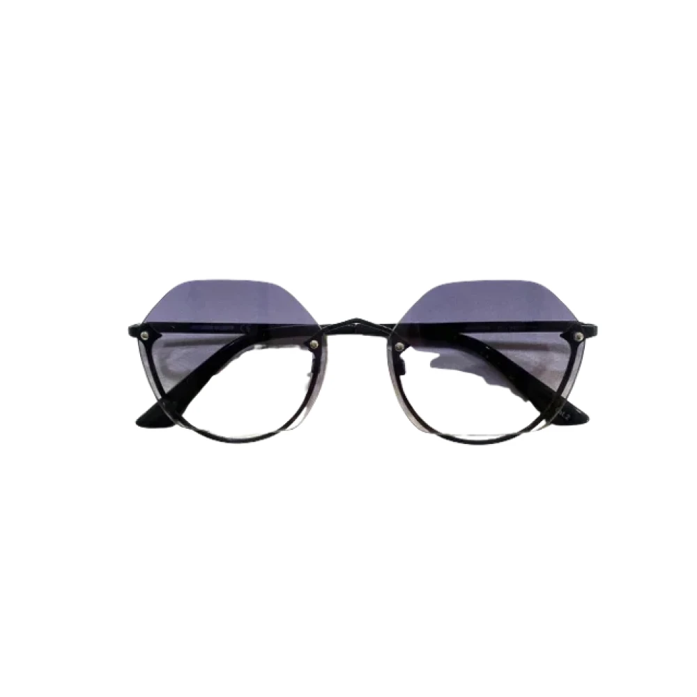 Alexander McQueen Pre-owned Metal sunglasses Black Dames