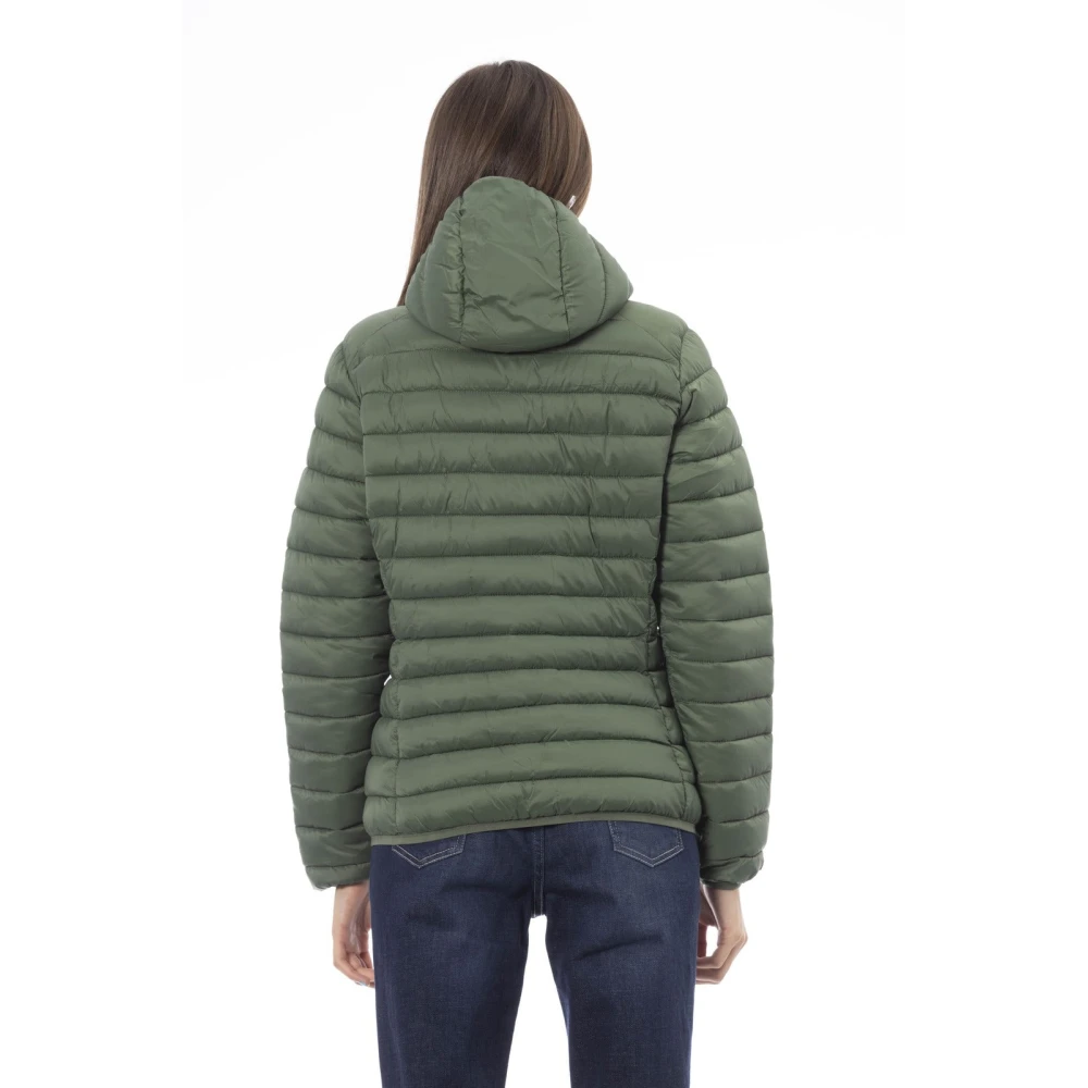 Invicta Gewatteerde jas met capuchon en aangepaste bandjes Green Dames