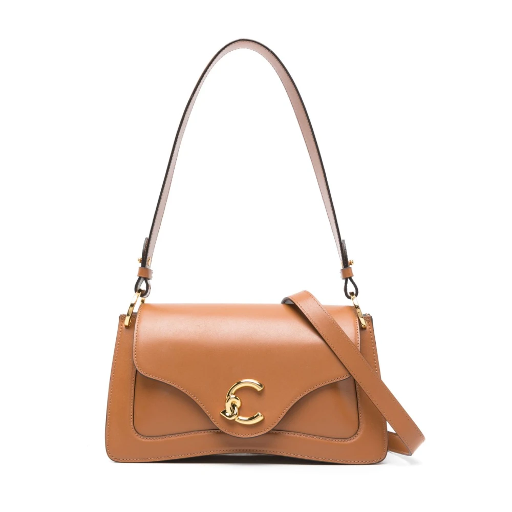 Coccinelle Bruin Leren Tote Tas Brown Dames