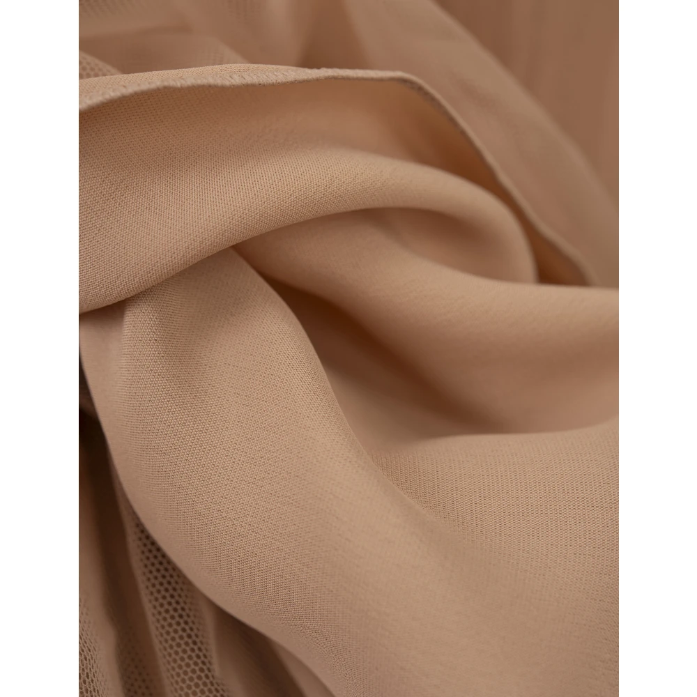 Ermanno Scervino Bruine Bloemenkant Mouwloze Lange Jurk Brown Dames
