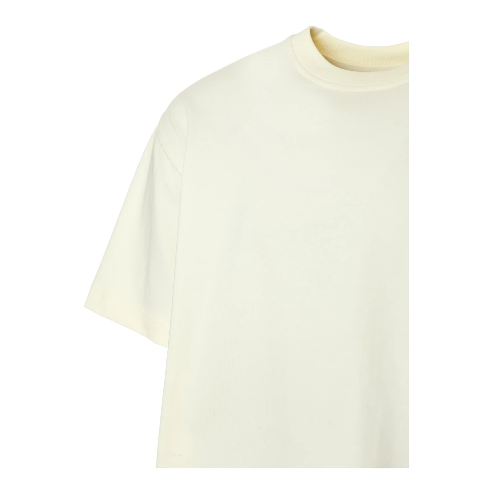 closed Rib T-shirt met relaxte pasvorm Beige Heren