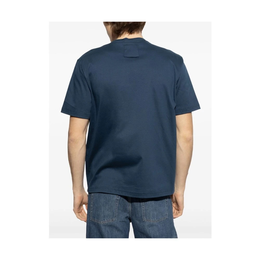 Lanvin Navy Blue Crew Neck T-shirt Blue Heren