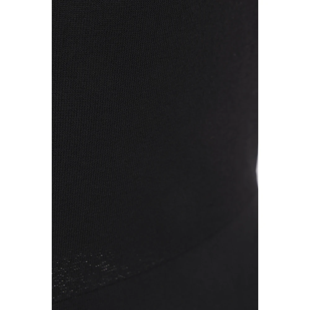 Ermanno Scervino Zwarte Mouwloze Gebreide Top met Kralen Kant Black Dames