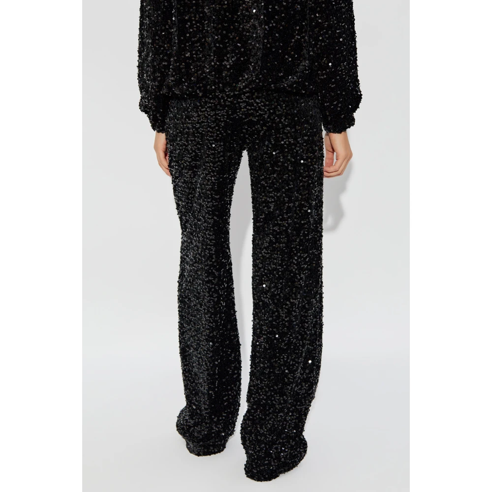 Emporio Armani Wijdvallende paillettenbroek Black Dames