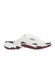 Multicolor mesh en synthetisch leer striae slippers