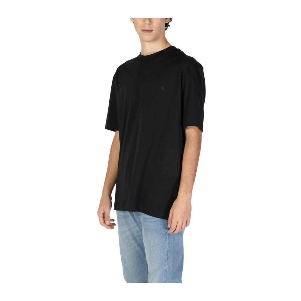 Calvin Klein Jeans Geregenereerd Katoen Polo Stijl T-Shirt Black Heren