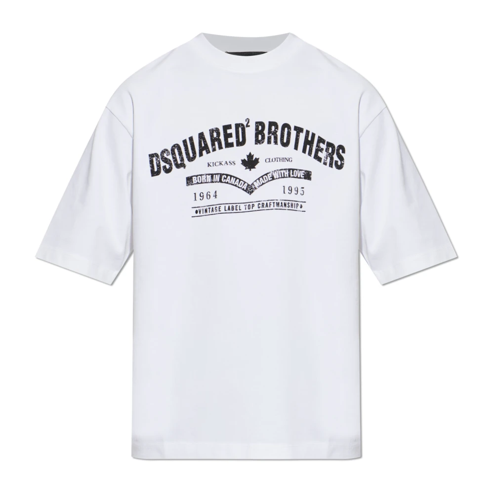 Dsquared2 Uomo Bianco Top, L, New,