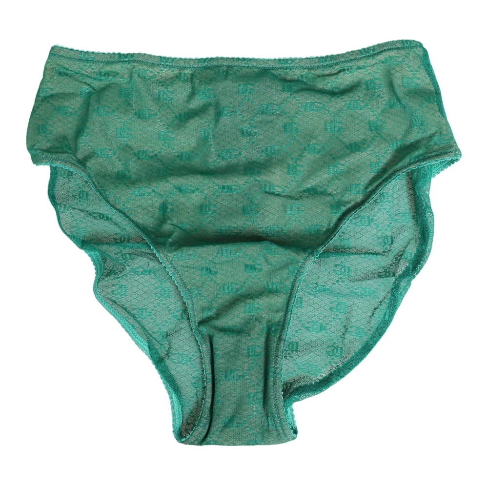 Dolce & Gabbana Women's Green Lace Brief - Underpants - S - Underwear