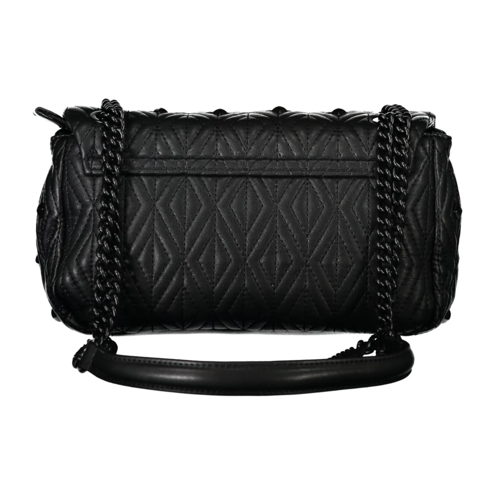 Valentino by Mario Valentino Zwarte Crossbody Tas met Ketting en Rits Black Dames