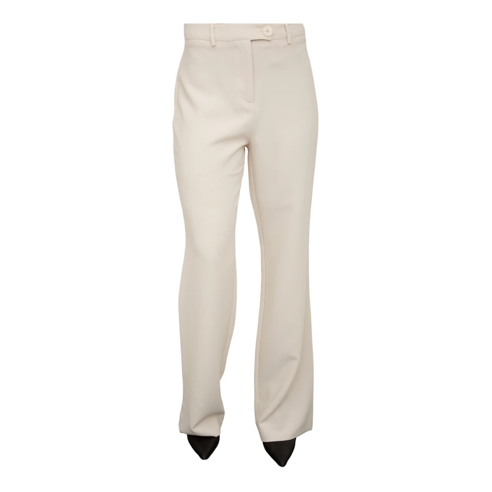 Nenette Women's Ivory Knit Flare Pants
