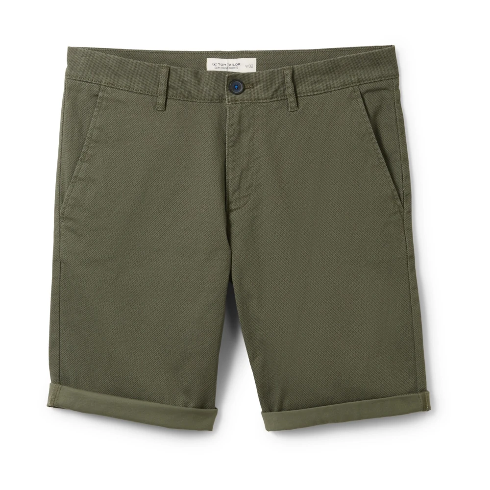 Tom Tailor Elegante Chinoshorts voor zomerse look Green Heren