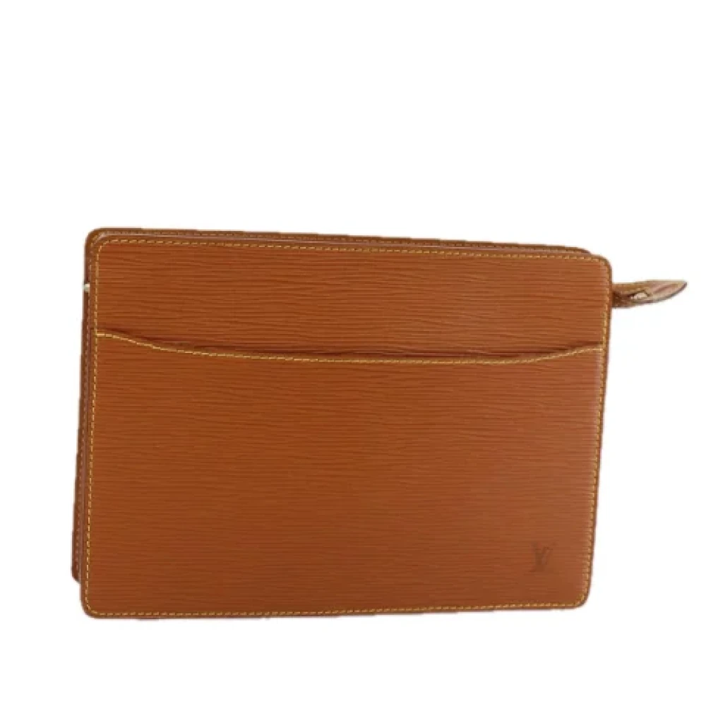 Louis Vuitton Vintage Pre-owned Leather clutches Brown Dames
