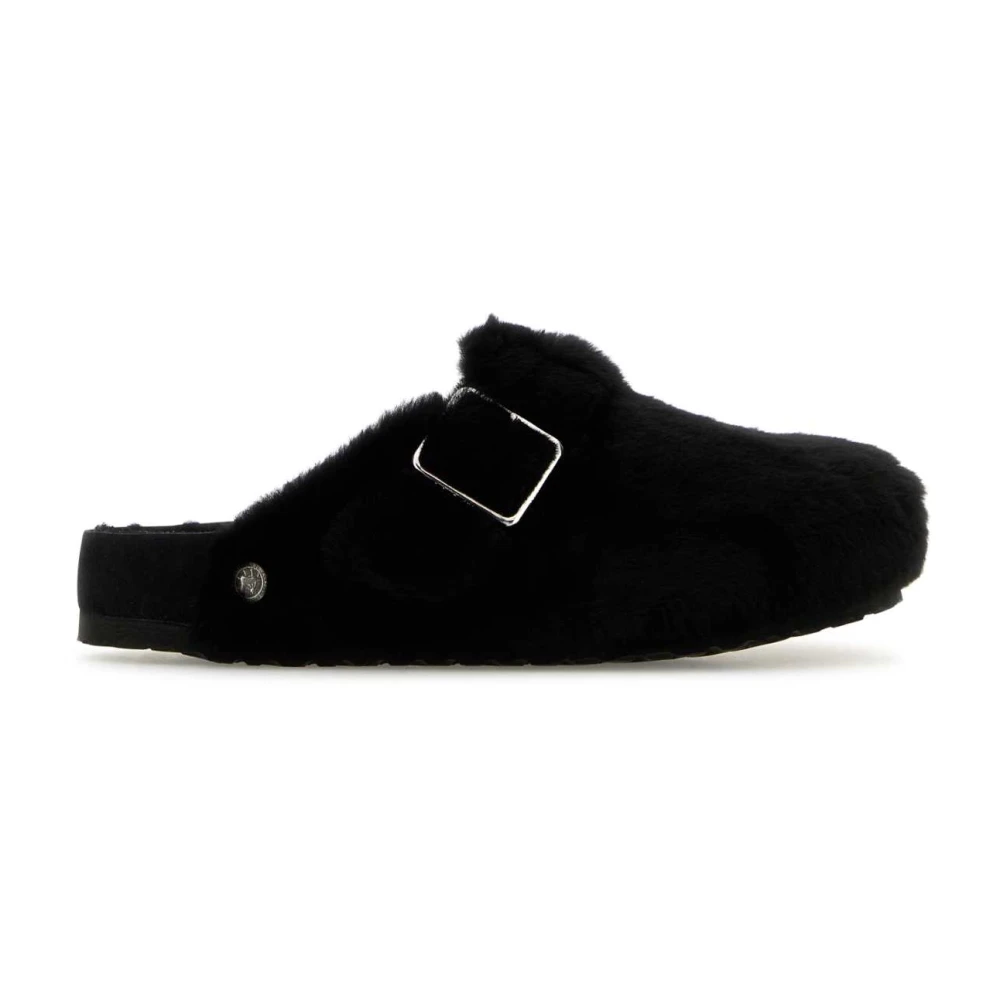 Birkenstock Shearling Boston Slippers Black Heren