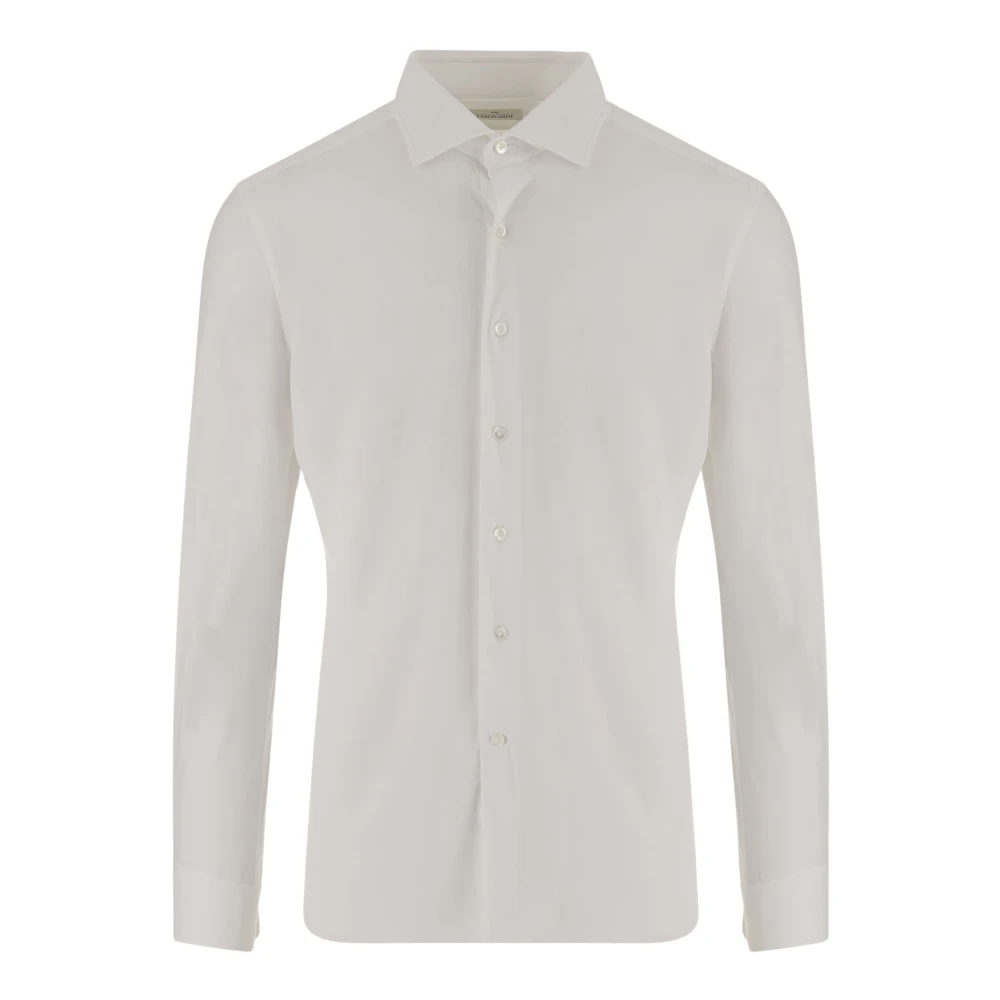 Alessandro Gherardi Men's White Formal Shirts, 4XL, Stretch Jersey Shirt