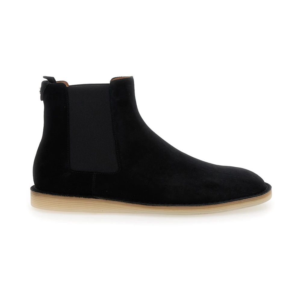 Dolce & Gabbana Men's Black Boots With Rubber Sole