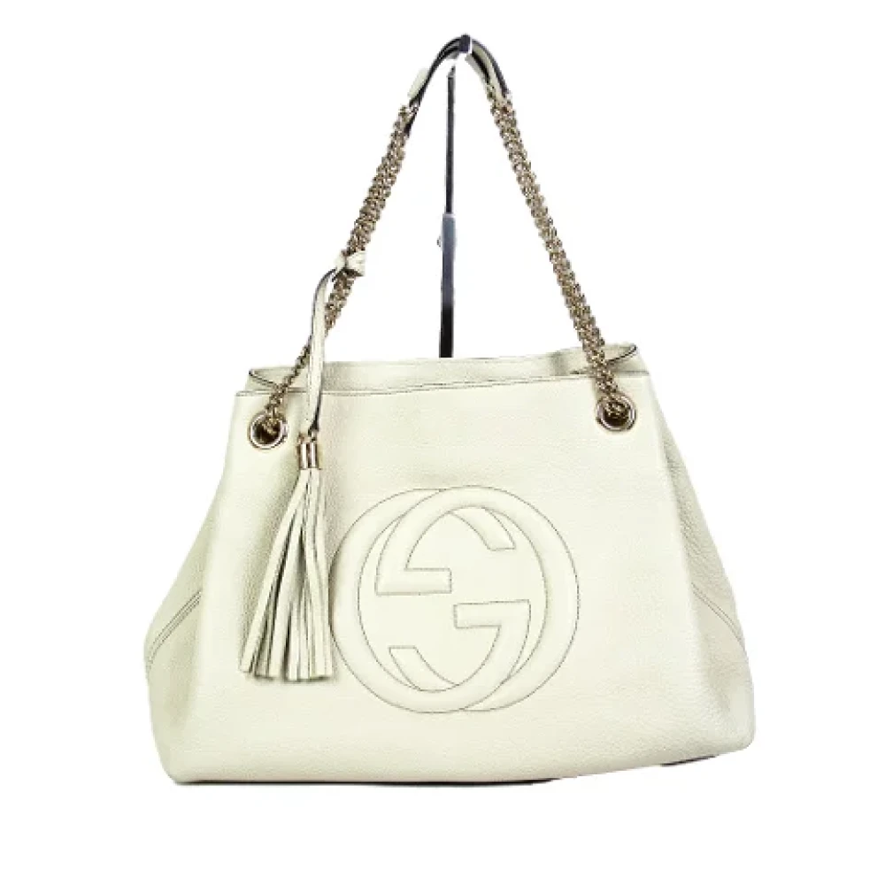 Gucci Vintage Pre-owned Fabric gucci-bags Beige Dames