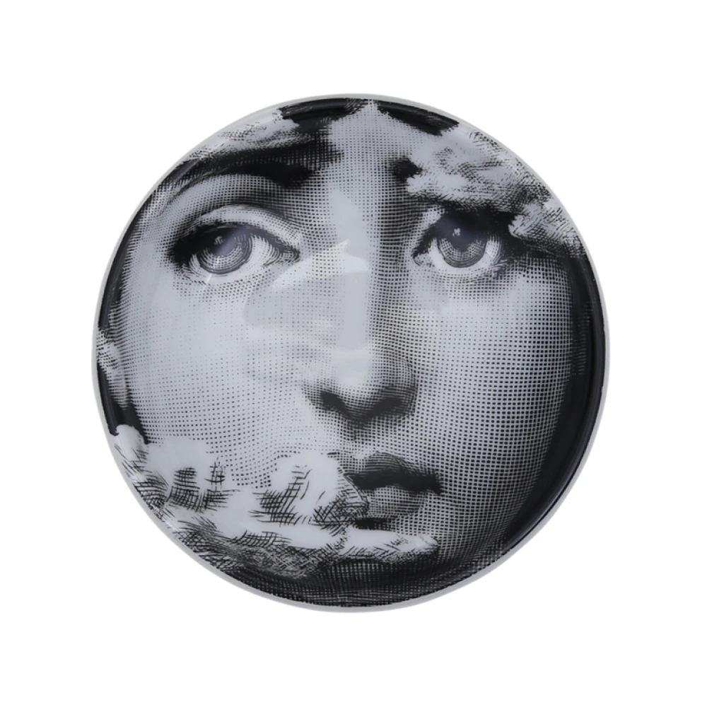 Fornasetti Zwart Wit Ronde Asbak Tema E Variazioni N.139 Black Dames