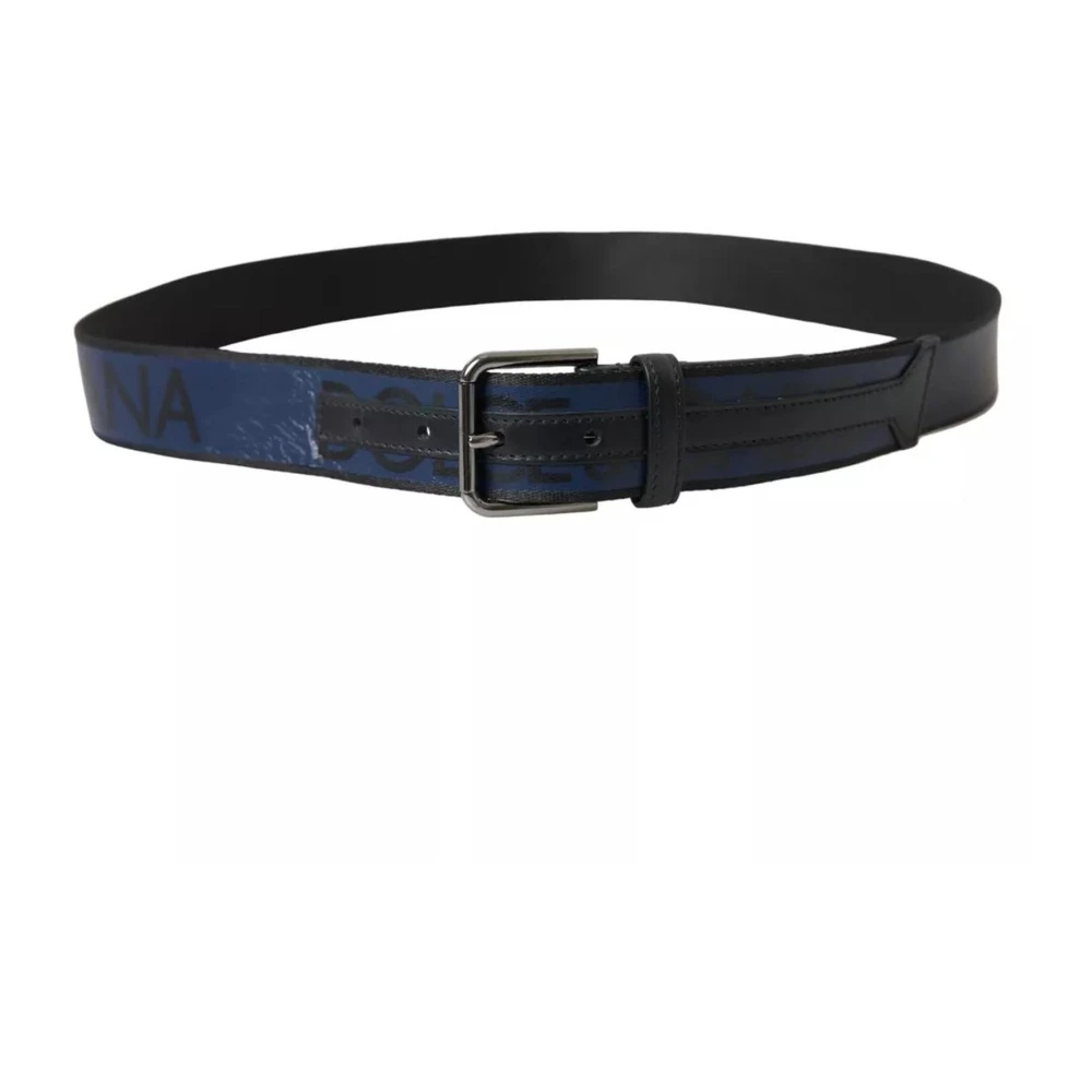 Dolce & Gabbana Metalen Gesp Leren Riem Multicolor Heren