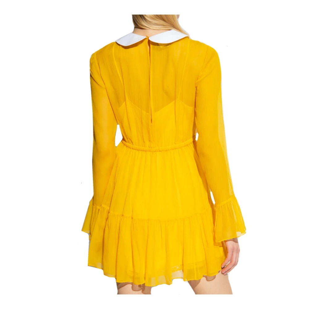 Gucci Zijden Chiffon Jurk Yellow Dames