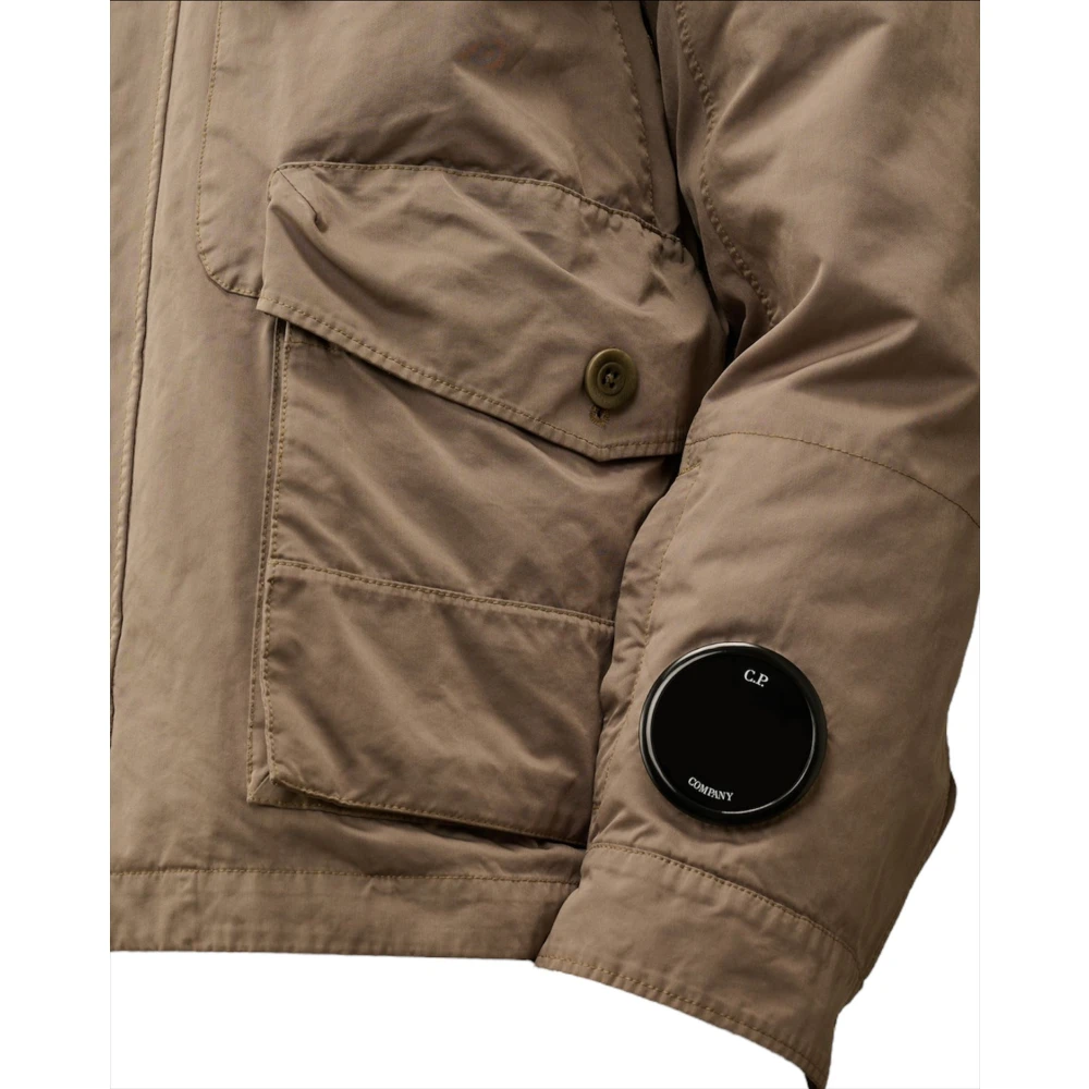 C.P. Company Jas met hoge kraag en capuchon Beige Heren