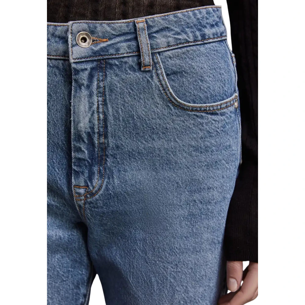 PATRIZIA PEPE Blauwe Denim Sigaret Jeans Blue Dames