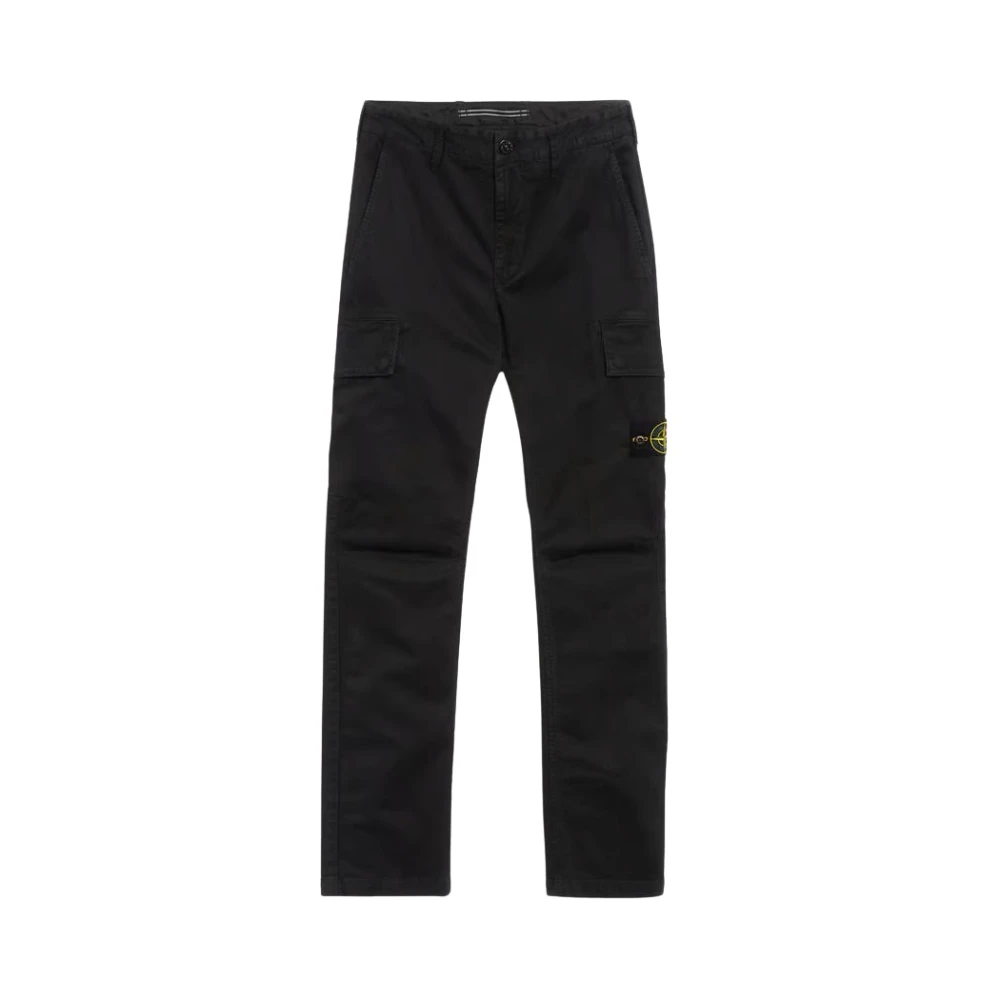 Stone Island Skinny Cargo Broek in 'Zwart' Black Heren